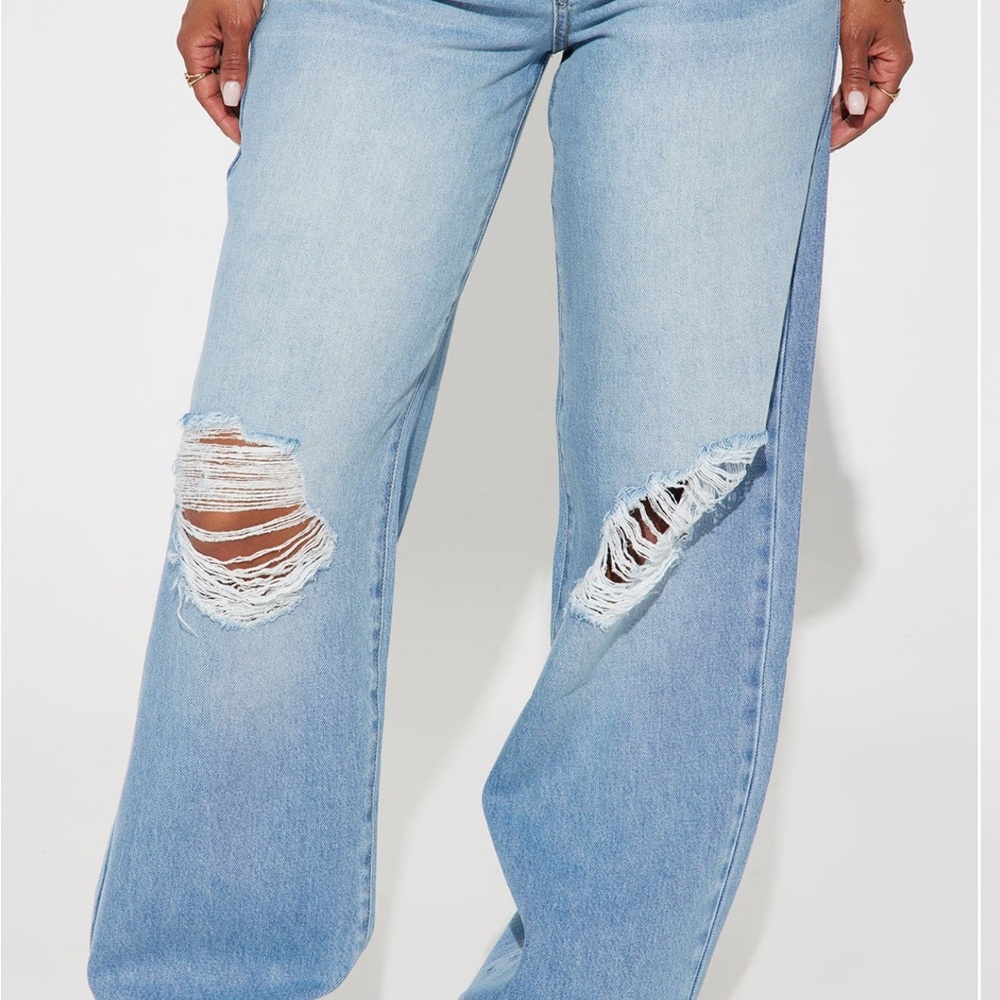 Light Blue Distressed Women's Jeans